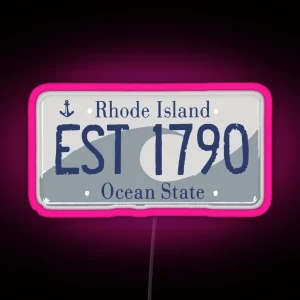 Rhode Island RGB Neon Sign