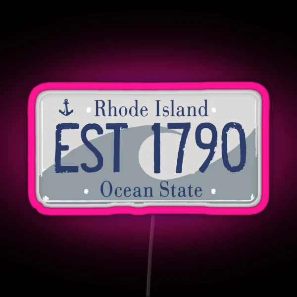 Rhode Island RGB Neon Sign