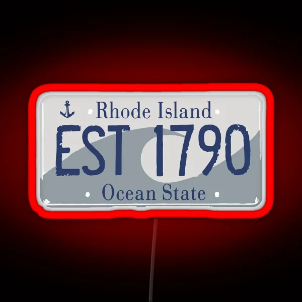 Rhode Island RGB Neon Sign