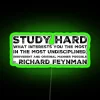 Beautifully designed physics gift featuring Feynman's inspiring quote in RGB neon.
