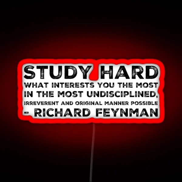 Richard Feynman Quote Physics Science Gift RGB Neon Sign