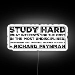 Richard Feynman Quote Physics Science Gift RGB Neon Sign