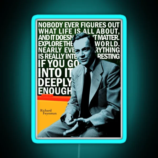Richard Feynman RGB Neon Sign