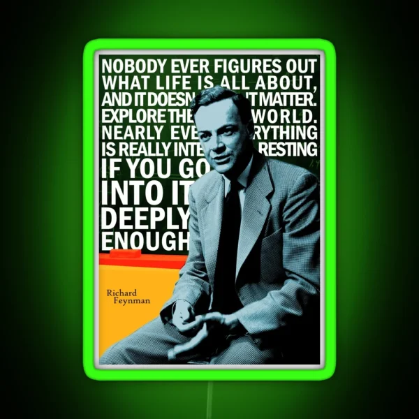 Richard Feynman RGB Neon Sign