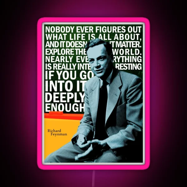 Richard Feynman RGB Neon Sign