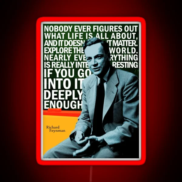 Richard Feynman RGB Neon Sign