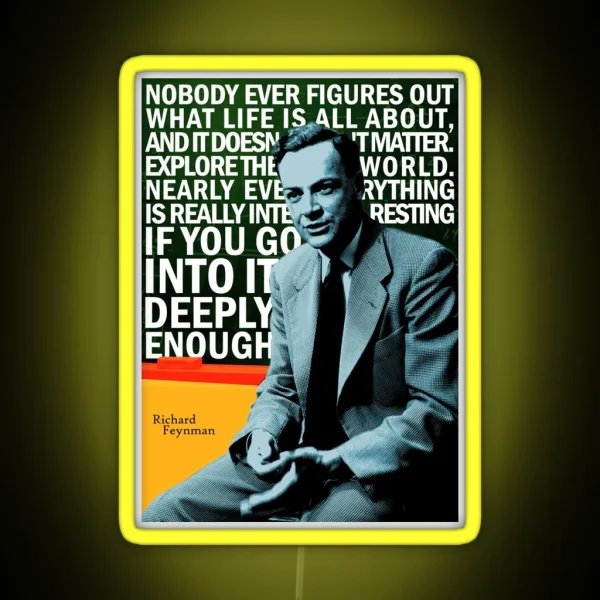 Richard Feynman RGB Neon Sign