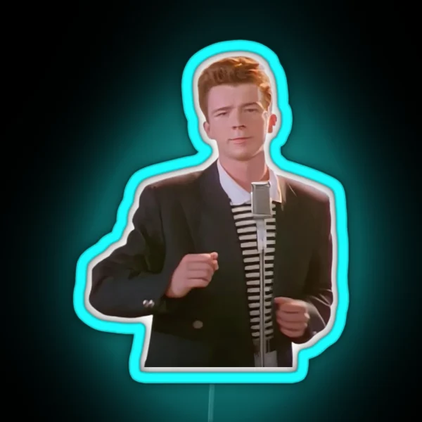 Rick Roll Meme RGB Neon Sign