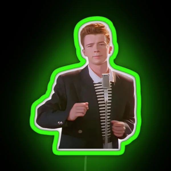 Rick Roll Meme RGB Neon Sign
