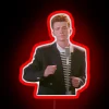 Never Gonna Give You Up in vibrant RGB neon letters