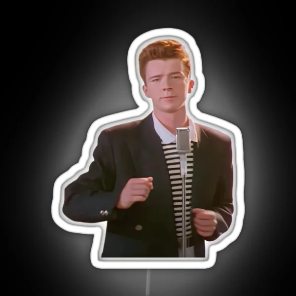 Rick Roll Meme RGB Neon Sign