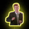 Rickroll Neon Sign in Vibrant RGB Colors for Memorable Decor
