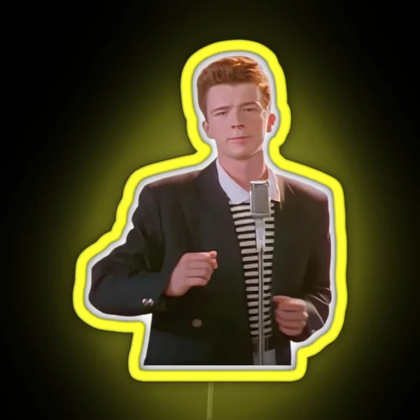 Rick Roll Meme RGB Neon Sign