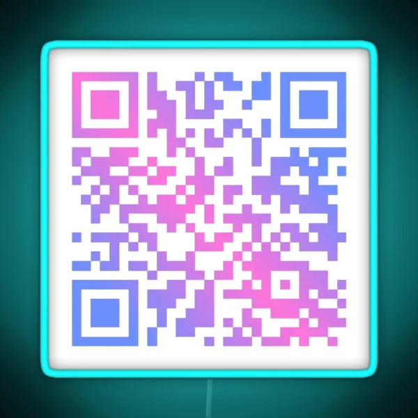 Rick Roll QR Code Bumper Led RGB Neon Sign