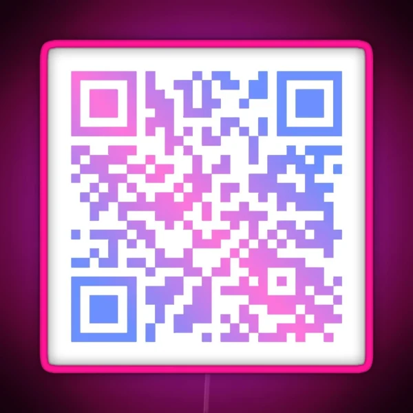 Rick Roll QR Code Bumper Led RGB Neon Sign