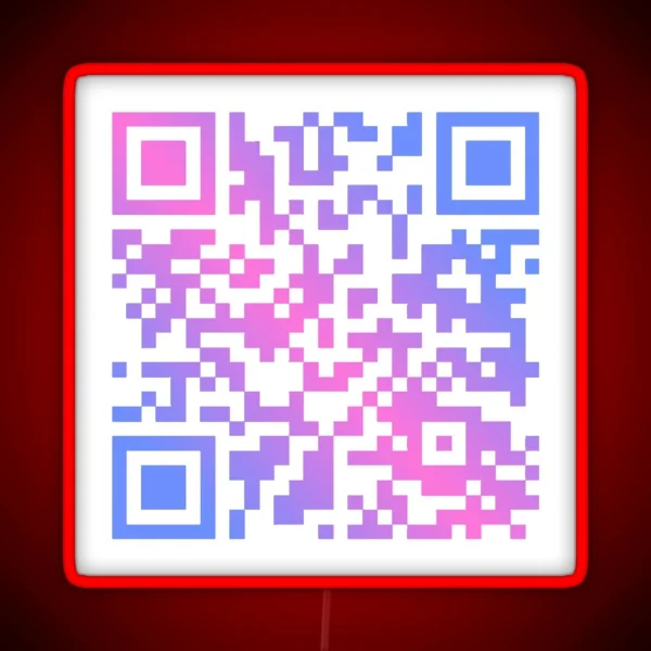 Rick Roll QR Code Bumper Led RGB Neon Sign
