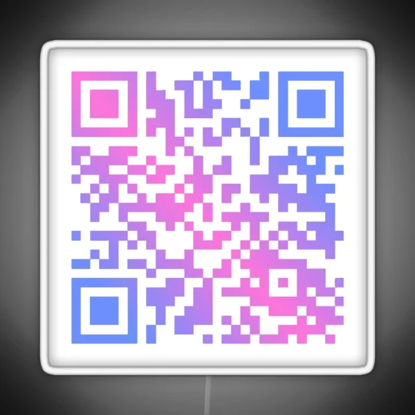 Rick Roll QR Code Bumper Led RGB Neon Sign