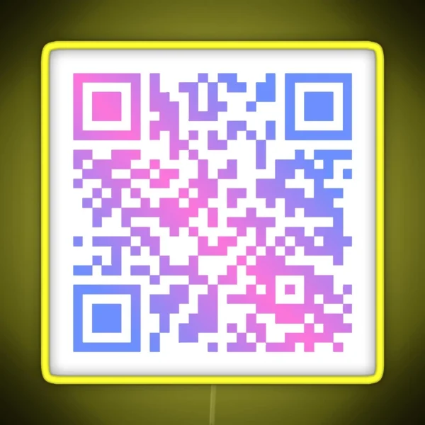 Rick Roll QR Code Bumper Led RGB Neon Sign