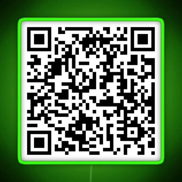 Rick Roll QR RGB Neon Sign