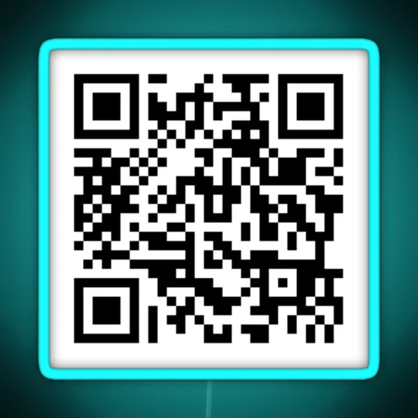 Rickroll QR Code For Pranks RGB Neon Sign