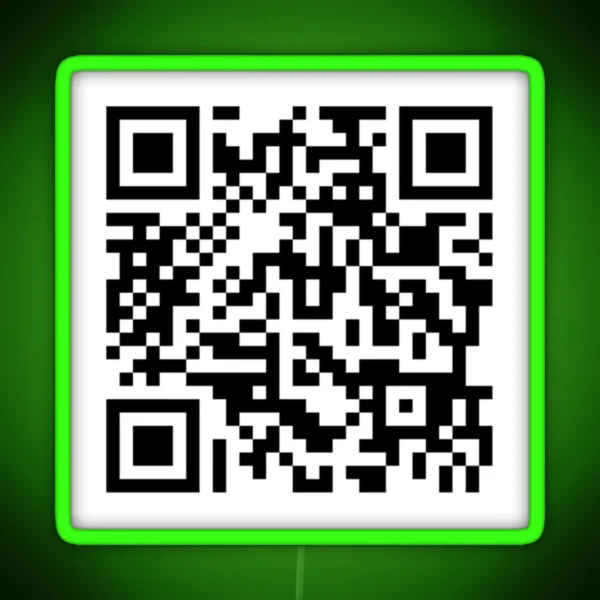 Rickroll QR Code For Pranks RGB Neon Sign