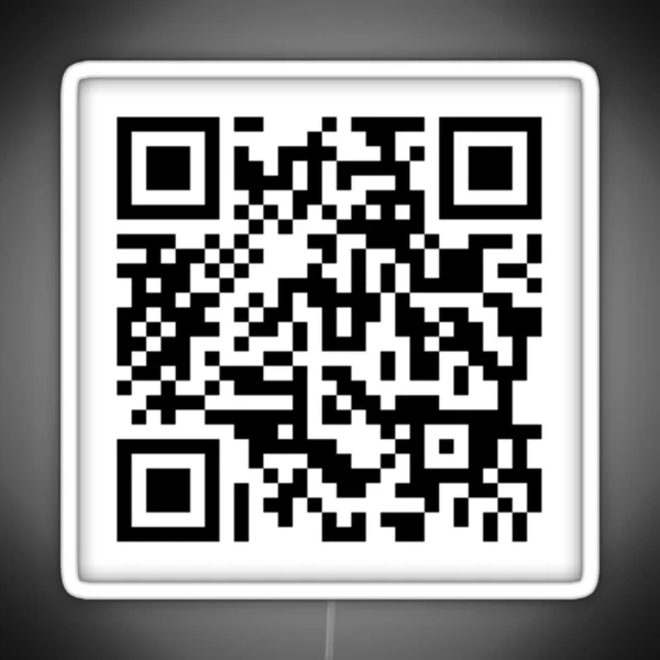 Rickroll QR Code For Pranks RGB Neon Sign