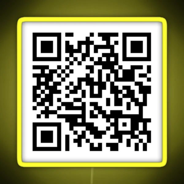 Rickroll QR Code For Pranks RGB Neon Sign