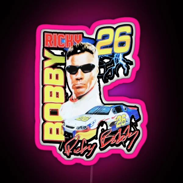 RICKY BOBBY VINTAGE RACING RGB Neon Sign
