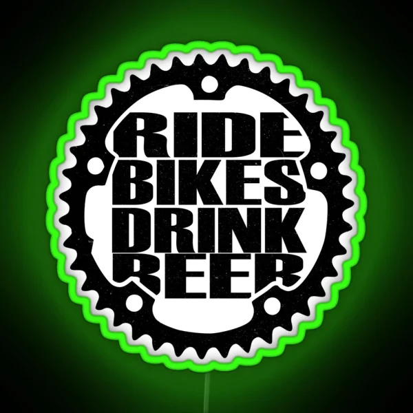 Ride Bikes Drink Beer RGB Neon Sign