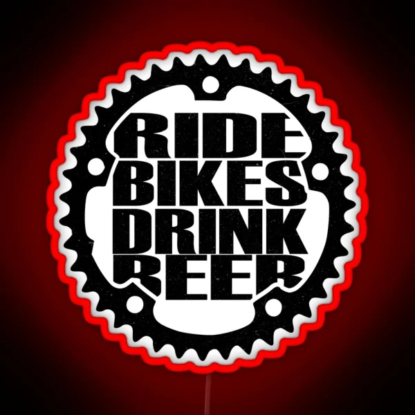 Ride Bikes Drink Beer RGB Neon Sign