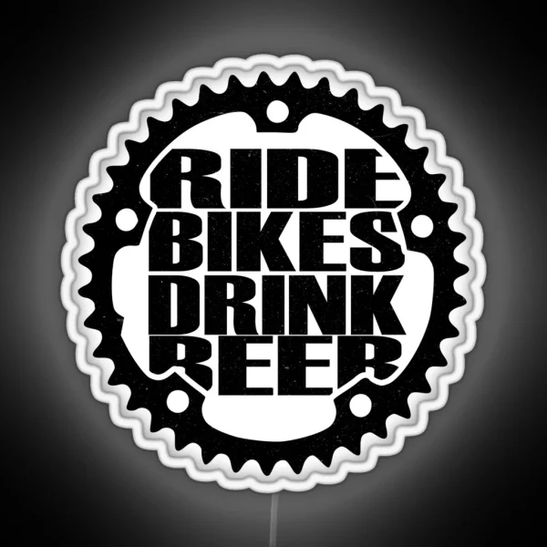 Ride Bikes Drink Beer RGB Neon Sign