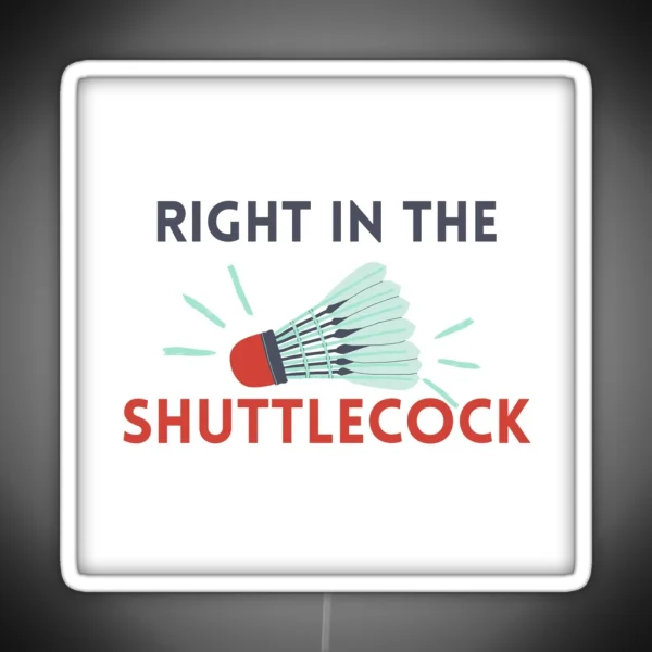 Right In The Shuttlecock RGB Neon Sign