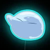 Glowing Neon Sign with Color-Changing Rimuru Slime Character Design