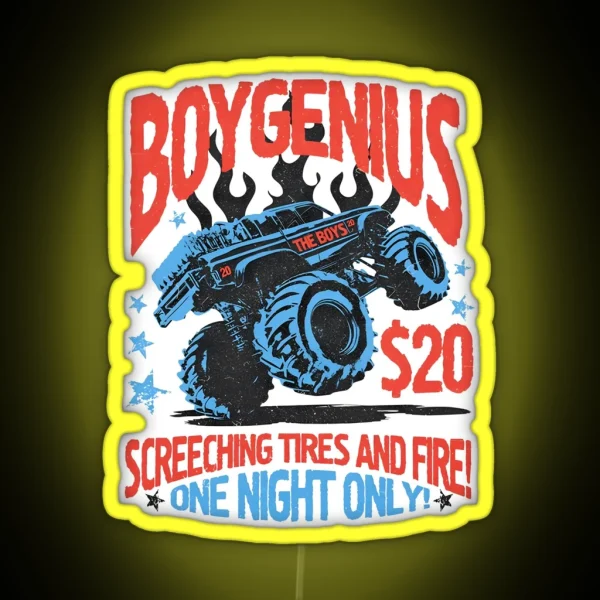 Ring Boygenius Malenia Boygenius Patches RGB Neon Sign