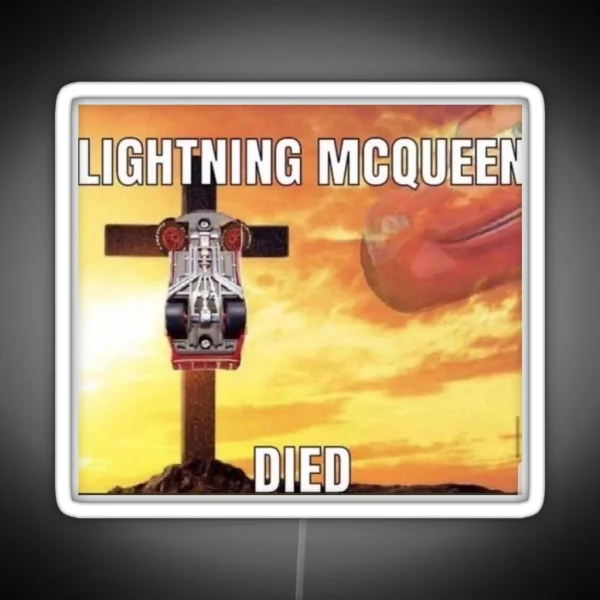 RIP Lightning Mcqueen RGB Neon Sign