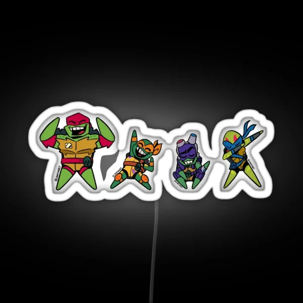 Rise Of The TMNT Chibis RGB Neon Sign