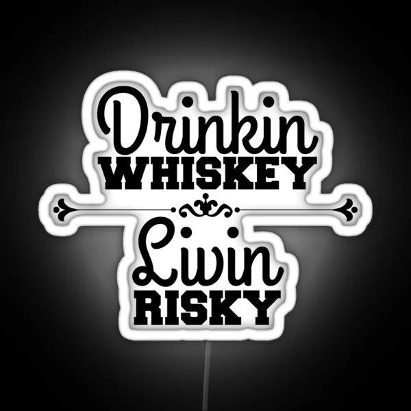 Risky Whiskey RGB Neon Sign