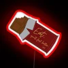 Vibrant Neon Sign of Delicious Handcrafted RJL Chocolate Bar