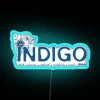 RGB Neon Sign featuring bold Indigo-inspired artwork from solo album.