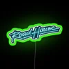 Add vintage roadhouse style with customizable RGB colored neon lighting
