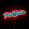 Vibrant Road House neon bar decor with customizable color effects
