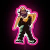 Retro-futuristic Robby the Robot inspired vibrant RGB neon illuminated display.