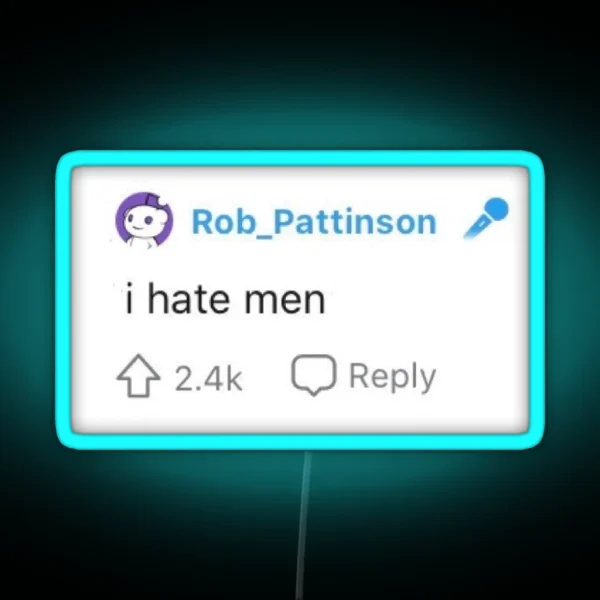 Robert Pattinson Reddit RGB Neon Sign