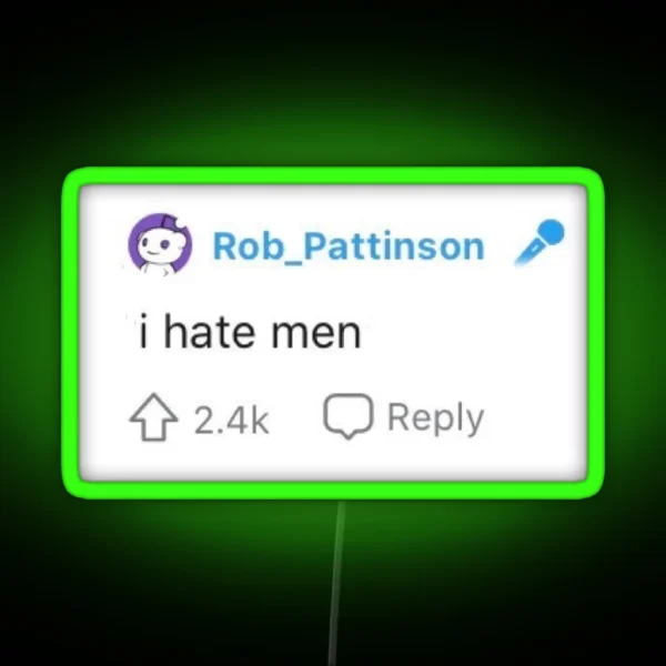 Robert Pattinson Reddit RGB Neon Sign