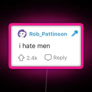 Robert Pattinson Reddit RGB Neon Sign