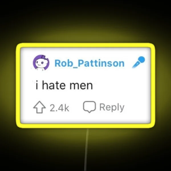 Robert Pattinson Reddit RGB Neon Sign