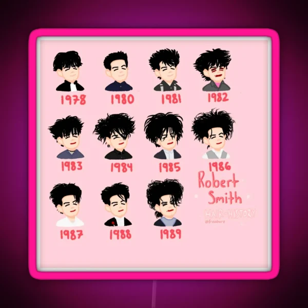 Robert Smith Of The Cure Hair History RGB Neon Sign