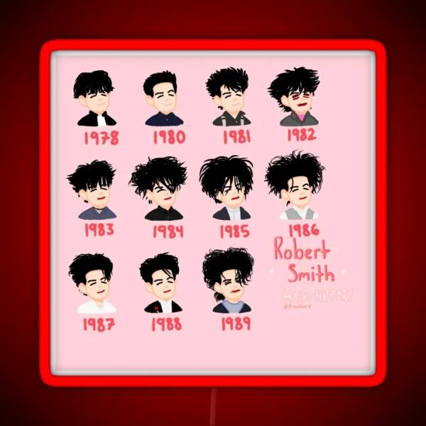 Robert Smith Of The Cure Hair History RGB Neon Sign