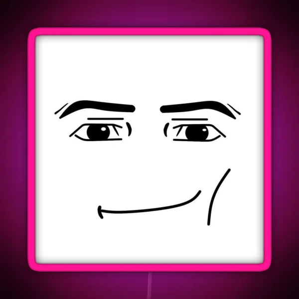 Roblox Man Face RGB Neon Sign