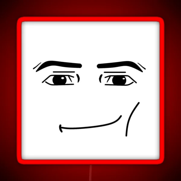 Roblox Man Face RGB Neon Sign